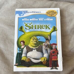 Dreamworks Shrek DVD with Green and Red Cover